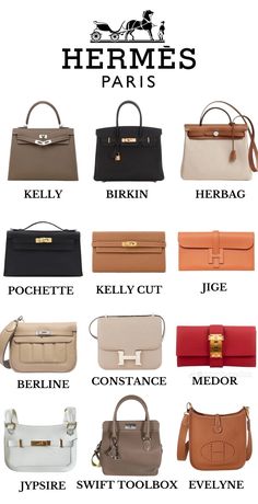 Types Of Hermes Bags, Birkin Gold Outfit, Hermes Handbags Birkin, Types Of Bags With Names, Hermes Bags Names List, Kelly Hermes Mini, Fall Purse Trends 2024, Hermes Bags Aesthetic, Her Bag Hermes