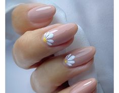 Boho Nails, April Nails, May Nails, Daisy Nails, Minimal Nails, Short Acrylic Nails Designs, Neutral Nails, Fire Nails