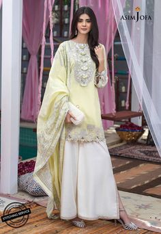 Salwar Kameez UK for Ladies Eid Salwar Kameez, Net Shirt, Asim Jofa, Pakistani Party Wear, Lime Yellow, Pakistani Lawn Suits, Eid Dresses, Cotton Dupatta, Lawn Suits