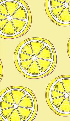 the lemons are cut in half and ready to be used as wallpaper or fabric