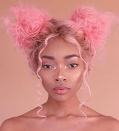 Pink Futuristic Makeup, Mcu Oc, Nyane Lebajoa, Dreadlocks Girl, People References, Rave Hair, Festival Face, Colour Hair, Neon Hair