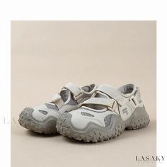 Lasaky - Casual Sport Sandals with Hollow Design and Thick Soles, Velcro Closure Casual Sport Sandals With Round Toe For Outdoor, Sport Sandals With Cushioned Footbed And Round Toe, Outdoor Sneakers With Flat Heel For Summer, Casual Closed Toe Sport Sandals With Removable Insole, Casual Sport Sandals For Outdoor Activities With Round Toe, Casual Low-top Non-slip Sandals, Casual Sport Sandals With Round Toe For Outdoor Activities, Outdoor Summer Sneakers With Flat Heel, Outdoor Sneakers For Summer With Flat Heel