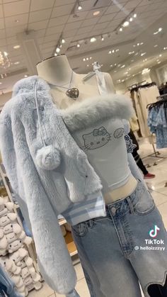 Hello Kitty Gyaru, Blue Y2k Outfit, Forever 21 Hello Kitty, Y2k Light Blue, Clothing Y2k, Blue Baby