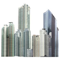 the city is full of tall buildings and skyscrapers, all in different shades of gray