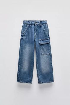 CARGO JEANS - Blue | ZARA United States Blazers Shoes, Jeans Cargo, Cardigan Sweater Jacket, Leather Shirt, Jeans Kids, Cargo Jeans, Dress With Cardigan, Zara United States, Trouser Jeans