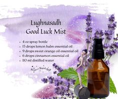 Witchcraft Spray Bottle Recipe, Oil Spells, Witchy Incense, Wicca Oils, How To Make Potions, Lemon Balm Essential Oil, Oil Witchcraft, Spell Oils, Room Spray Recipe