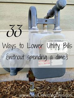 a water pump with the words, ways to lower utility bills without spending a dime