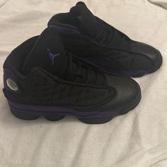 Jordan Purple 13’s Size Youth 5. Was Given As A Gift Worn Once, They Are Like Brand New! Any Questions I’m Am Here To Answer Any Black And Purple Air Jordans, Casual Purple Lace-up Basketball Shoes, Purple Sporty Jordan Shoes For Streetwear, Sporty Purple Jordan Shoes For Streetwear, Casual Purple Jordan Shoes For Streetwear, Purple Mid-top Sporty Basketball Shoes, Purple Mid-top Basketball Shoes, Casual Purple Basketball Shoes For Streetwear, Purple Lace-up Jordan Shoes For Streetwear