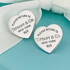 Guaranteed 100% Authentic Return To Tiffany & Co Earrings. Original Backing. Measure 0.40" Across. Excellent Condition With No Scratches, Dings Or Dents. Teal Box & Ribbon Included Tiffany & Co Heart Earrings, Tiffany Co Earrings, Tiffany And Co Earrings, Box Ribbon, Tiffany Earrings, Return To Tiffany, Heart Tag, Tiffany Co Jewelry, Tiffany And Co