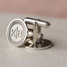 The clean stylish design make these sterling silver cufflinks a wonderful and unique keepsake that will be treasured for years to come.These cufflinks are the ideal present for husbands, boyfriends or lovers; grooms, fathers of the bride and Best Men.We will deep engrave up to 2 initials, in the style shown, in the centre on each cufflink - whether celebrating a graduation, new job, birthday, christmas or a special thank you or congratulations to the ushers, best man or groom then these would be W Monogram, Monogrammed Cuff, Present For Husband, Monogrammed Cufflinks, Designer Cufflinks, Initial Cufflinks, Wedding Gifts For Groomsmen, Cufflink Box, Personalized Cufflinks