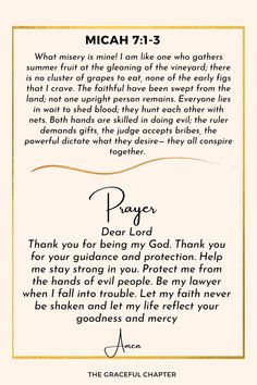 a prayer card with the word prayer written in gold and black ink on white paper