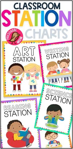 classroom station cards for reading stations