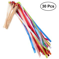 30 pcs multicolored plastic straw sticks for party decoration, wedding or birthday