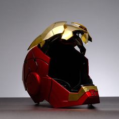 ad eBay - Find many great new & used options and get the best deals for AutoKing Iron Man Helmet MK5 2.0 Gold Wearable Mask 1:1 Voice Control Cosplay at the best online prices at eBay! Free shipping for many products! Iron Man Mask, Biker Helmets, Iron Man Helmet, Turn It Off, Disney World Vacation Planning, Nick Jr, Loft Design, Vacation Planning, Movie Props