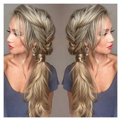 Messy Fishtail Braids, Side Ponytail Hairstyles, Luxy Hair, Cute Simple Hairstyles, Side Ponytail, Fishtail Braid, Hair Styles 2017