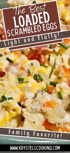 Image of a plate of delicious loaded scrambled eggs topped with crispy bacon, melted cheese, and vibrant vegetables. Scrambled Egg Ideas, Loaded Scrambled Eggs, Scrambled Egg Recipes, Fluffy Scrambled Eggs, Scrambled Eggs Recipe, Veggie Breakfast, Ultimate Breakfast, Breakfast Routine, Scrambled Egg