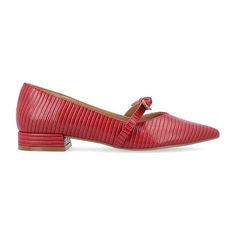 The Cait block heel flats from Journee Collection will pull your entire look together with their mary jane style and pointed toe. To keep you looking and feeling like the queen you are, their luxe vegan leather, textured material, faux lizard, and strap bow detail will add the perfect amount of style to do just that. Their slip-on closure will is perfect for easy entrance.Closure Type: Slip-OnShoe Heel Height: 1 InchUpper/Outer Base Material: 100% PolyuretheneShoe Lining Material: PolyurethaneS… Red Ballet Flats For Evening, Red Pointed Toe Ballet Flats For Spring, Red Ballet Flats For Work, Red Low Heel Flats For Work, Chic Red Ballet Flats For Work, Red Pointed Toe Flats For Evening, Red Low Heel Flats For Evening, Red Low Heel Flats For Office, Chic Red Pointed Toe Flats