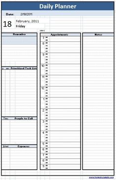 a daily planner is shown with the date and time for each month, including dates