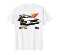 PRICES MAY VARY. Officially Licensed Back To The Future Apparel 20NVBF00032A-001 Lightweight, Classic fit, Double-needle sleeve and bottom hem Retro Stripes, Back To The Future, To The Future, Branded T Shirts, Top Styles, Retro Vintage, Fashion Branding, The Future, Couture