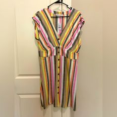 Nwt Loft Linen Striped Dress. Size 12. Beautiful Spring Colors. Size 12 Dress, Loft Dresses, Spring Colors, Striped Dress, Loft, Size 12, Womens Dresses, Cream, Fast Delivery