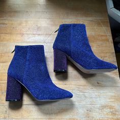 Never Worn, Perfect Condition! Open To Offers. The Lighting Doesn’t Show It But The Heels Are Dark Purple. Katy Perry, Dark Purple, Blue Purple, Bootie Boots, Blue And Purple, Ankle Boots, Color Blue, Women Shoes, Lighting