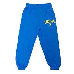 University Of California Los Angeles Ucla Youth Boys Banded Pants Officially Licensed Product Brand: Third Street Color: Blue Material: 50% Cotton, 50% Polyester New W/ Tags Blue Cotton Sweatpants With Elastic Waistband, Blue Casual Joggers With Letter Print, Casual Blue Joggers With Letter Print, Casual Blue Sweatpants With Letter Print, Casual Blue Letter Print Sweatpants, Blue Cotton Joggers With Letter Print, Yellow Cotton Bottoms With Letter Print, Casual Blue Bottoms For School, Sporty Blue Pants With Letter Print