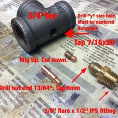 an image of some type of fittings on top of the newspaper with instructions for how to use them