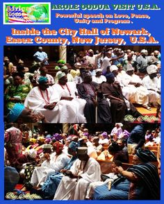 an image of people sitting in the middle of a crowd with words inside the city hall of newark, baser county, new jersey, usa