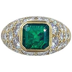 Very classy and elegant, this beautiful Emerald ring is created by the famed jewelry house of Van Cleef & Arpels. Center Emerald of 1.25 carats is mounted with 3.2 carats of diamonds. Size 4.5 Signed ” Monture VCA” numbered 13063 cs Unconventional Bride, Sapphire Diamond Necklace, Colombian Emerald Ring, Gold Vans, Van Cleef & Arpels, Columbian Emeralds, Emerald And Diamond Ring, Van Cleef And Arpels, Classy And Elegant