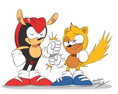 an image of two cartoon characters giving thumbs up