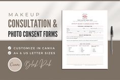 the makeup and photo content forms are displayed