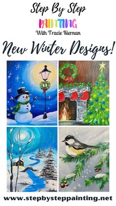 step by step painting for new winter designs