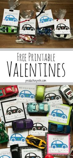 free printable valentine's day cards for kids to make with their favorite cars