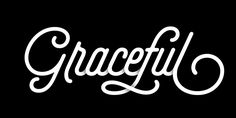 the word graceful written in white on a black background