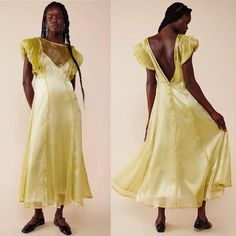 Free People Night Shine Layered Puff Sleeve Sheer Maxi Dress New 10 Size: 10 // Lime Layered Dress- Comes With Silver Slip Dress (You Can Also Wear The Slip Dress By Itself) Brand New Without Tags Organza Outer, Silver Slip Dress, Sheer Maxi Dress, Engagement Outfit, Wardrobe Update, Cap And Gown, Wedding Vibes, Layer Dress, White Maxi