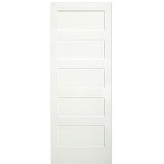 20 Minute Fire Rated 5 Panel Shaker Redi-Prime Single Door White Internal Doors 2 Panel, Shaker Interior, Farmhouse Craftsman, Interior Door Styles, Rustic Mediterranean, Laminated Veneer Lumber, Fire Rated Doors, Contemporary Door, Wood Core