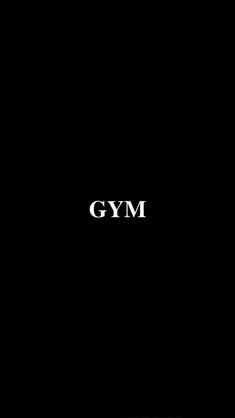 the word gym is written in white on a black background