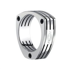 " This precision crafted comfort fit ring from our Titanium Wedding Rings line by Benchmark is made from tough aircraft grade titanium and is completely hypoallergenic. The ring is triangular shaped, has various grooves inside and outside, and has screws on the sides to give it a tough look. This unique ring can be worn as a Wedding Band or Promise Ring. Larson Jewelers is proud to present Benchmark's titanium rings line, which is the ideal metal for couples who what their wedding rings to be st Wood Wedding Ring, Titanium Wedding Rings, Mens Rings, Titanium Wedding Band, Lab Diamond Engagement Ring, Diamond Dangle Earrings, Titanium Rings, Tungsten Ring, Unique Ring