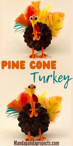 pine cone turkey craft for kids to make