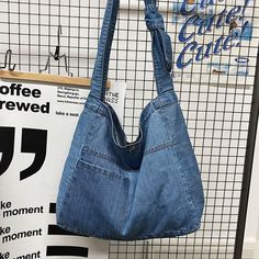 Denim crossbody bag - IFAUN Descendants Dr, Bags Inspiration, Denim Crossbody Bag, Blue Handbag, Heart Stopper, Denim Crossbody, Denim Shoulder Bags, Business Casual Outfits For Women, Diy Bags