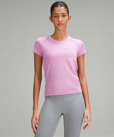 Lululemon Shirts, Lululemon Swiftly Tech Short Sleeve, Swiftly Tech Short Sleeve, Long Runs, T Bag, Garment Fabric, Tech Shirt, Short Sleeve Shirt Women, Swiftly Tech