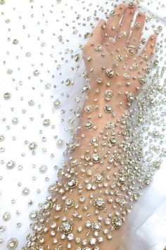 Heavy Rhinestone Beaded Tulle Fabric Rhinestone Fabric, Wedding Applique, Robes D'occasion, Beaded Fabric, Beaded Tulle, Couture Embroidery, Bridal Fabric, Rhinestone Appliques, Beaded Wedding