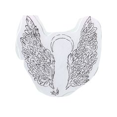 a drawing of an angel's wings on a white background