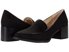 LifeStride Devyn - Women's Shoes : Black 1 : Achieve the perfect sophisticated look in the faux-leather or fabric upper LifeStride Devyn slip-on loafer pump. Offers an almond toe with man-made linings and a Soft System comfort package that includes a high-rebound foam insole for cushioning, arch and foot support for stability, and a flexible sole to reduce force as you walk. Block heel on a man-made outsole. Imported. Measurements: Heel Height: 2 in Weight: 11 oz Product measurements were taken Workwear Slip-ons With Arch Support, Chic Synthetic Slip-ons For Work, Chic Synthetic Slip-ons With Cushioned Footbed, Cushioned Slip-on Heels For Work, Synthetic Loafers With Arch Support For Work, Spring Synthetic Slip-ons For Workwear, Business Casual Slip-ons With Removable Insole For Fall, Workwear Synthetic Loafers With Arch Support, Spring Workwear Loafers With Arch Support