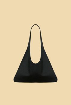 Agave Triangular Tote | Black Structured Hobo Bag For Daily Use, Structured Hobo Bag For Everyday Use, Modern Triangle Bag For Daily Use, Modern Triangle Shoulder Bag For Everyday Use, Summer Everyday Soft Leather Shoulder Bag, Modern Triangle Shoulder Bag For Everyday, Soft Leather Shoulder Bag For Everyday Summer Use, Chic Structured Hobo Bag For Everyday Use, Everyday Soft Leather Shoulder Bag For Summer