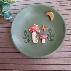 "*FREE SHIPPING FOR THIS LISTING* Mushrooms, Frog, Froggie, Retro Boho, Ring Jewelry, Craft Handmade, Clay Bohemian, Trinket Dish, Clay Dish, Clay Trinket Dish, Tray, Moon, Clay Jewelry Dish, Trinket Dish, Amanita, Fairycore, Toadstool, Cottagecore Clay Dish, Mushroom Trinket Ring Dish, Mushroom Clay Dish, Jewelry Dish, Goblin Core, Cottage Core, Ring Dish, Cute Trinket Dish, Farm Core, Trinket Dishes, Mushroom Clay Trinket Dish, Mother's Day, Mushroom, Gift for Her, Gift for Him Perfect for: je Clay Key Dish, Air Dry Clay Presents, Polymer Clay Dishes, Diy Clay Trinket Dish, Clay Jewellery Dish, Air Dry Clay Ash Tray, Air Dry Clay Jewelry Tray, Clay Dishes Diy Jewelry Holder, Mushroom Clay Jewellery Holder