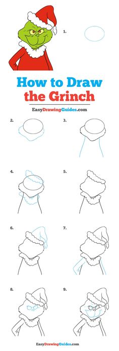 how to draw the grin face and hat for christmas or new year's eve