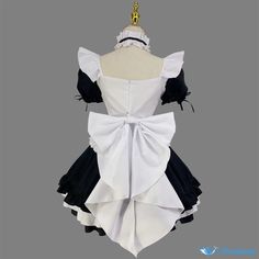 OrcaJump - Game costumes black and white chocolate maid lolita princess dress - Final Sale Short Maid Dress, Cosplay Costumes With Ruffles For Fancy Dress, Black Cosplay Costume With Ruffles, Ruffled Costumes For Cosplay Events, Fitted Black Cosplay Costume With Ruffles, White Fitted Cosplay Costume For Fancy Dress, Fitted White Cosplay Costume For Fancy Dress, White Gothic Costume For Party, White Dress For Costume At Cosplay Events