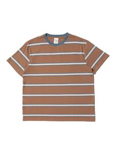 Crew neck tee made with organic and Fairtrade cotton jersey with yarn-dyed stripes. The quality is Vintage Feeling, Stripe Tee, Hang Ten, Striped Tee, Crew Neck Tee, Granola, Tee Shirts, Stripes, Yarn