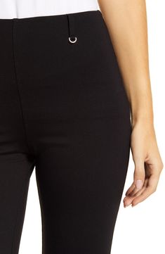 Made from smooth, stretchy ponte knit, these versatile pants are cut with a leg-lengthening silhouette and finished with a slimming hidden waistband. Style Name:Lyssé Ponte Baby Bootcut Pants. Style Number: 6133964. Fitted High-rise Elastane Leggings, Classic High Rise Elastane Bottoms, Fitted Mid-rise Elastane Leggings, Black Straight Leg Elastane Leggings, Fitted Elastane Jeggings, Fitted Solid Color Elastane Jeggings, High Waist Minimal Stretch Leggings, Minimal Stretch High Waist Leggings, Black Tight Jeggings With Elastane